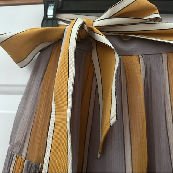 Sold out style! Zimmerman silk stripe belted midi skirt size 0 us size 4 - Picture 11 of 13